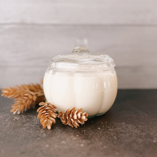 Double Wick Glass Pumpkin